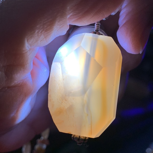 Handcrafted “Just Peachy” Sunstone & Agate Necklace & Earrings Set 925 - Picture 13 of 14